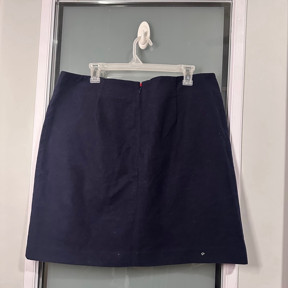 NWOT BODEN Size 12 Navy Floral Embroidered Navy Teal and Red Mini Skirt - Picture 4 of 8